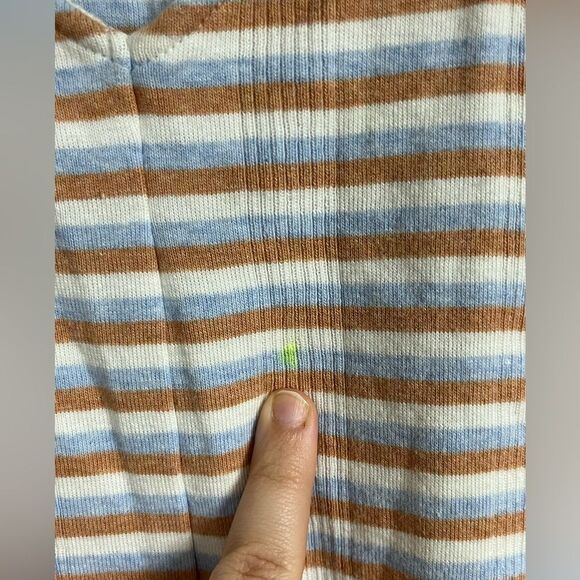 American Eagle Open Back Swing Tank T-Shirt Sleeveless Striped Dress Size Small - Picture 4 of 8